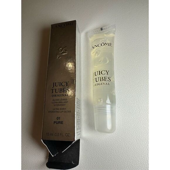 Lancôme Juicy Tubes Original Lip Gloss Color: 01 Pure - clear sheer Size 0.5 oz/ - Picture 1 of 7